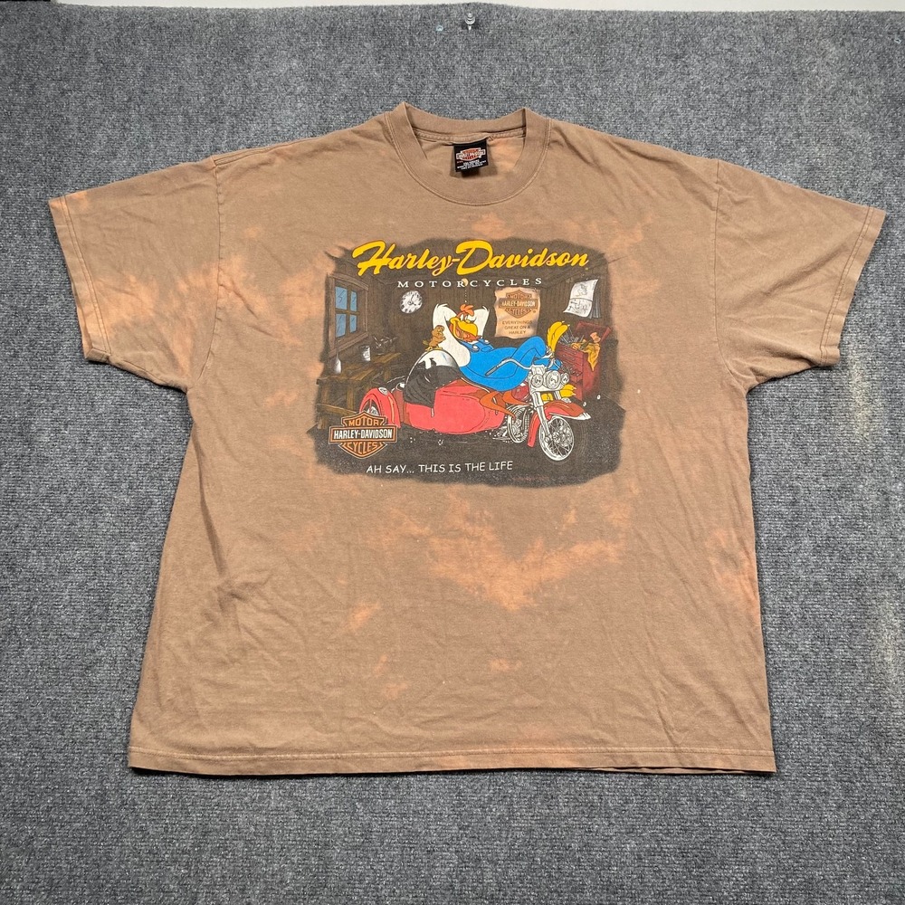 Harley Davidson‎ Foghorn Leghorn Looney Tunes Gang Shirt 2Xl Made In USA Florida